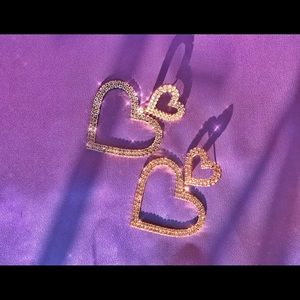 HEART CHANDELIER EARRINGS